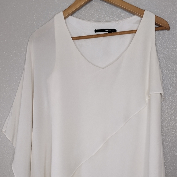 Jaygodfrey Drape Shoulder Tunic Blouse - Picture 3 of 14